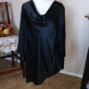 Patti LaBelle- Vintage Black Silk Blouse